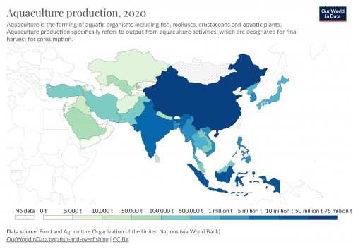 2020年亞洲水產養殖生產
