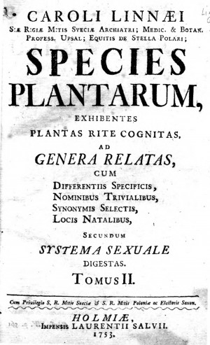 植物種誌 Species plantarum